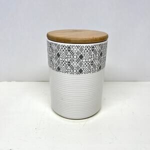 10 Strawberry Street Ceramic Kitchen Canister with Bamboo Lid